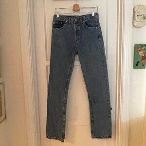 LEVI'S 501 Blue Denim Button Up Jeans 30x34